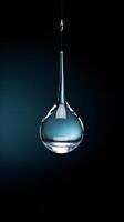 AI generated a drop of water hanging from a wire photo