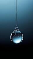 AI generated a drop of water hanging from a wire photo