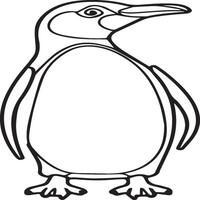 pingüinos colorante paginas pingüinos contorno vector