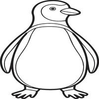 pingüinos colorante paginas pingüinos contorno vector