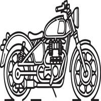 Motorcycle coloring pages. Motorcycle outline vector