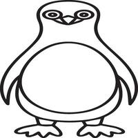 Penguins coloring pages. Penguins outline vector