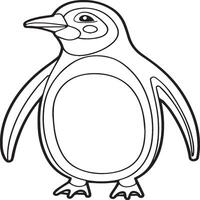 Penguins coloring pages. Penguins outline vector