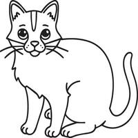 Cats coloring page. Cat outline vector images. Cute design cat outline vector