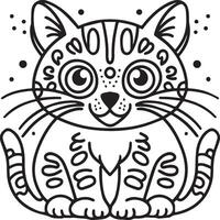 Cats coloring page. Cat outline vector images. Cute design cat outline vector