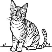 Cats coloring page. Cat outline vector images. Cute design cat outline vector