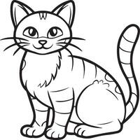 Cats coloring page. Cat outline vector images. Cute design cat outline vector