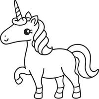 Unicorn coloring pages. Unicorn outline vector images. Cute design unicorn outline vector