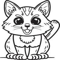 Cats coloring page. Cat outline vector images. Cute design cat outline vector