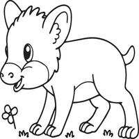 Baby animal coloring pages. Animal outline  vector  images. Cute design animal outline vector