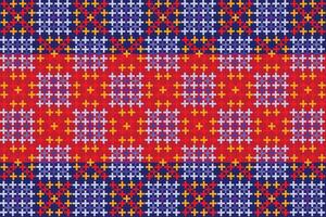 illustration pattern of the crass color on red and blue background. vector