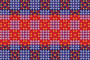 illustration pattern of the crass color on red and blue background. vector