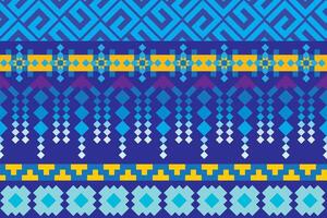 illustration pattern of the blue square color on deep blue background. vector