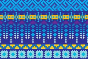 illustration pattern of the blue square color on deep blue background. vector