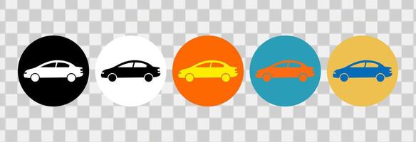 Car icons design. For logo, symbol or web design. Vector flat illustration.