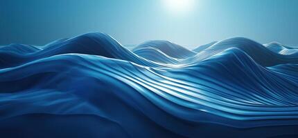 AI generated a blue background with lines moving around it photo