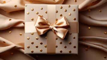 AI generated A serene abstract pattern, crafted with simplicity and finesse, enhancing the beauty of a wrapped gift box photo