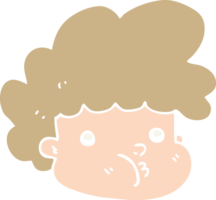 menino de desenho animado de estilo de cor plana png