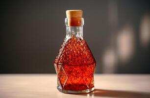 AI generated glass jar hot sauce bottle photo