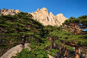 Ulsanbawi rock in Seoraksan National Park, South Korea photo