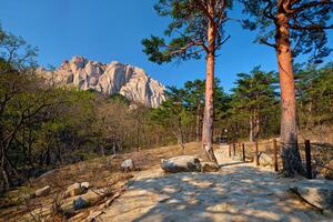 Ulsanbawi rock in Seoraksan National Park, South Korea photo