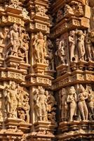 Sculptures on Khajuraho temples photo