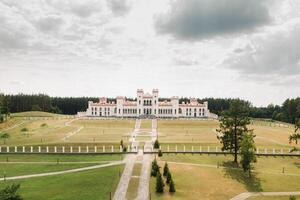 Summer Kossovsky Castle in Belarus.Puslovsky Palace photo