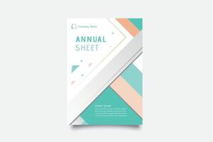 Business abstract vector template for Flyer, Brochure, Annual Report, Magazine, Poster, Corporate Presentation, Portfolio, with green color size A4, Vector Free Vector