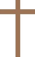 Brown religious cross, christian concept.Easter holiday vector