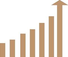 crecimiento gráfico pictograma con flecha para negocio. vector