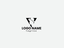 Gentleman logo design with triangle shape vector