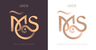 metro y s letra logo diseño modelo. iniciales metro y s monograma icono. creativo letras em para tu logo. vector eps 10