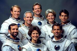 AI generated astronaut team space photo