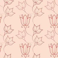 Seamless pattern. Plant in blossom. Vector illustration for your design.