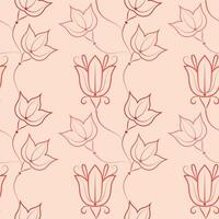 Seamless pattern. Plant in blossom. Vector illustration for your design.