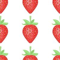 Red strawberry seamless pattern. Texture for fabric, wrapping, wallpaper. Decorative print. vector