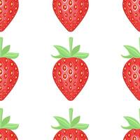 Red strawberry seamless pattern. Texture for fabric, wrapping, wallpaper. Decorative print. vector