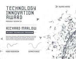 Technology Innovation Award Certificate Template