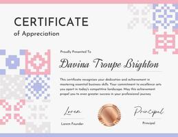 Pink Business Certificate template