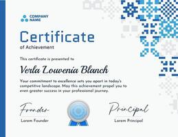 Creative Business Blue Certificate template