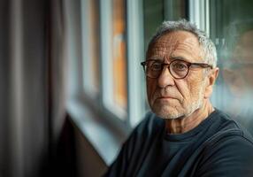 AI generated Window to the Past A Grandfather's Silent Wish photo