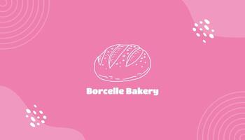 pink bakery business card template