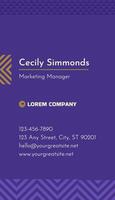 Purple Marketing Business Card template