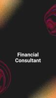 black orange modern gradient financial consultant business card template