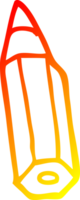 crayon de dessin animé de dessin de ligne de gradient chaud png