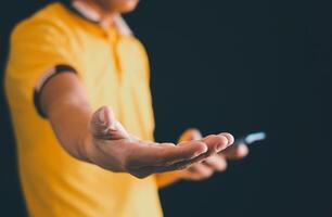 Photograph of business hands photo