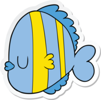 sticker of a cartoon exotic fish png