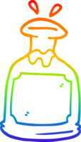 arc en ciel gradient ligne dessin dessin animé carafe en verre png