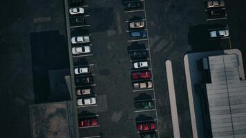 Aerial View of a Populated Parking Lot video