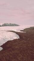 A breathtaking glacier surrounded by majestic mountains video